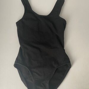 black Weissman leotard size 1c fits 4-6 dance wear ballet gymnastics dance